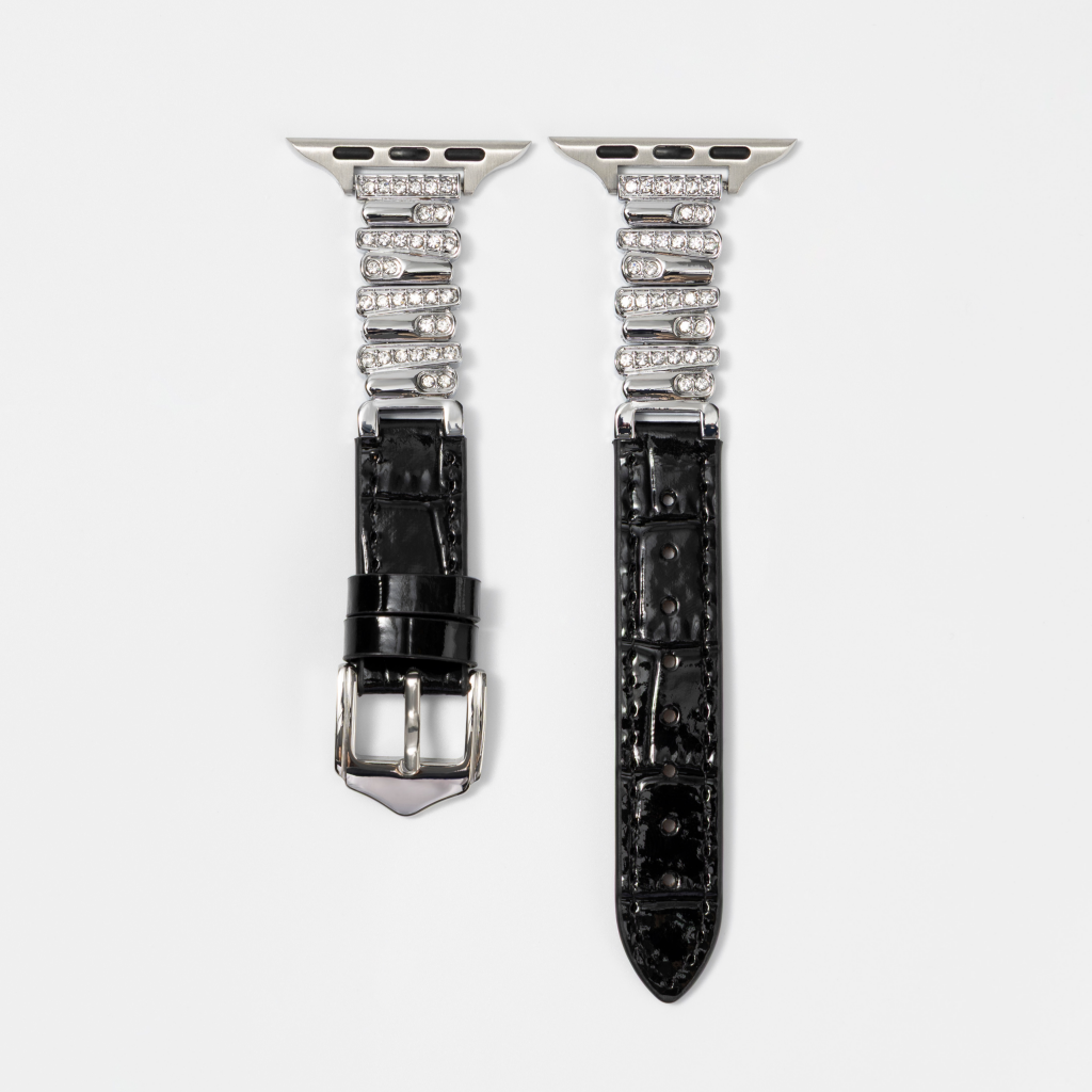 Hathor Bamboo-Embossed Leather Apple Watch Strap