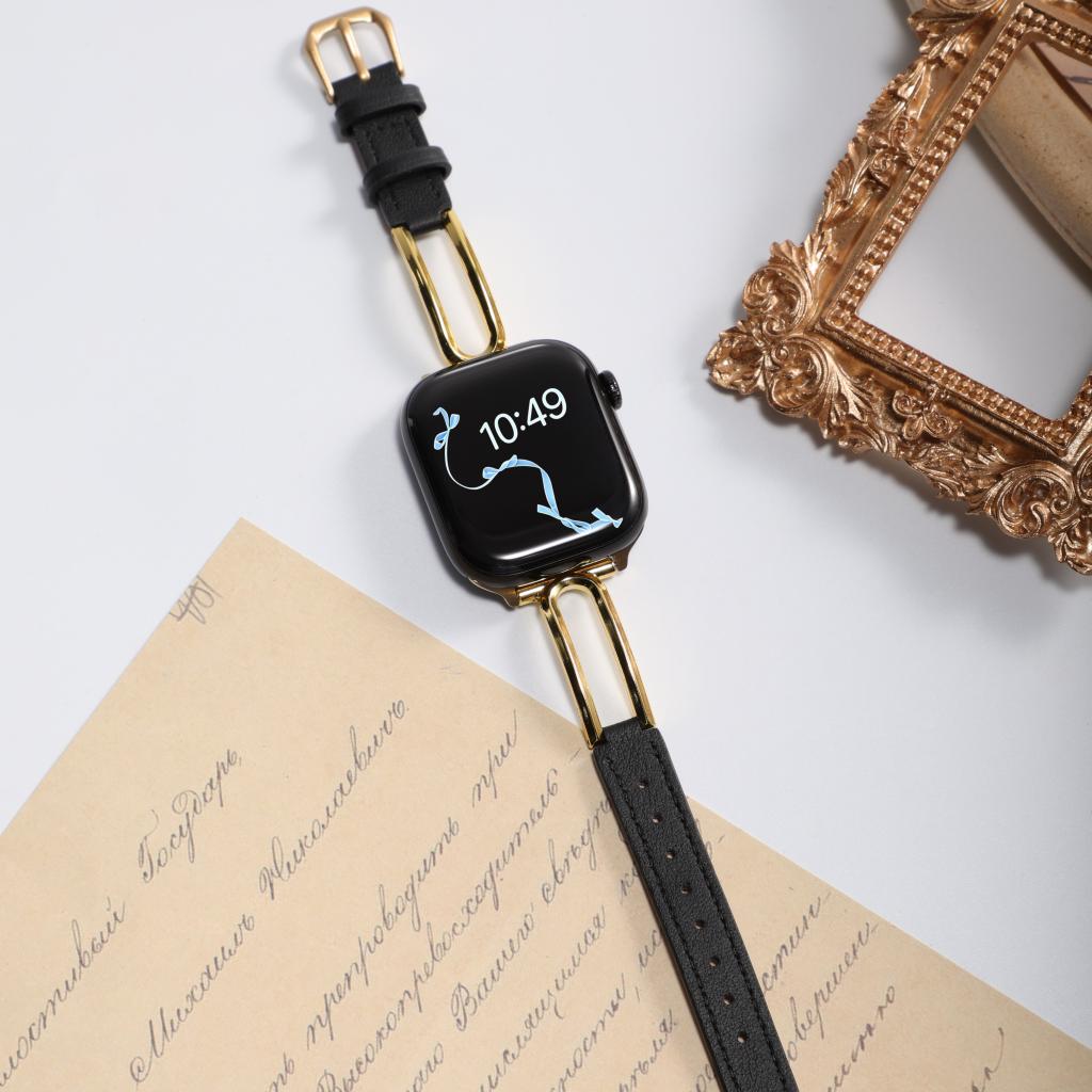 Aura Slim Leather Apple Watch Strap