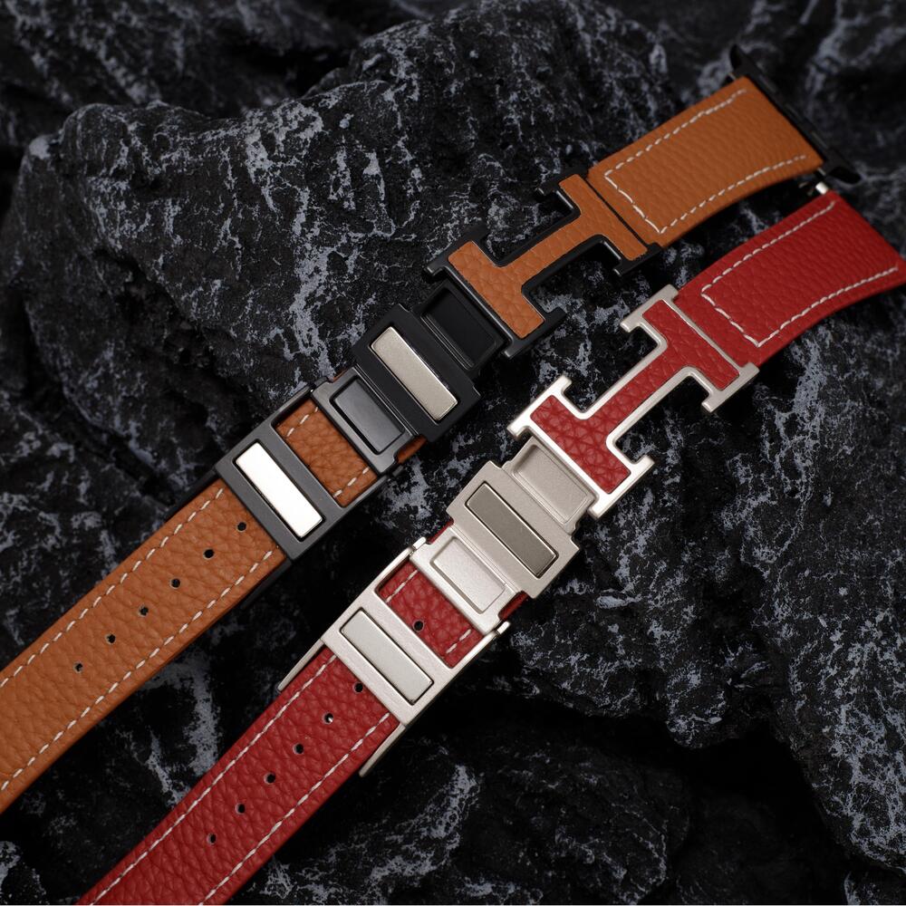 Leather Magnetic Buckle Strap for Apple Watch
