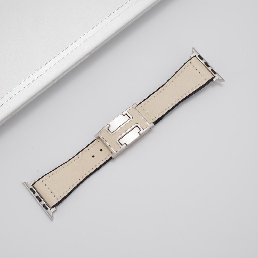 Leather Magnetic Buckle Strap for Apple Watch