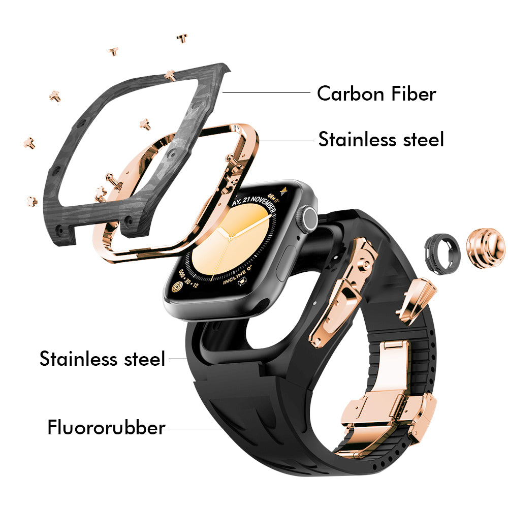 RM7013 Carbon Fiber Case Retrofit Kit For Apple Watch