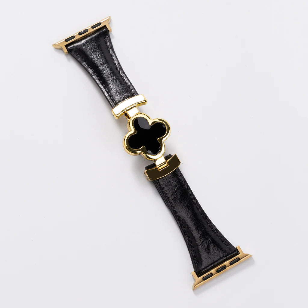 Lucky Flower Leather Strap For Apple Watch