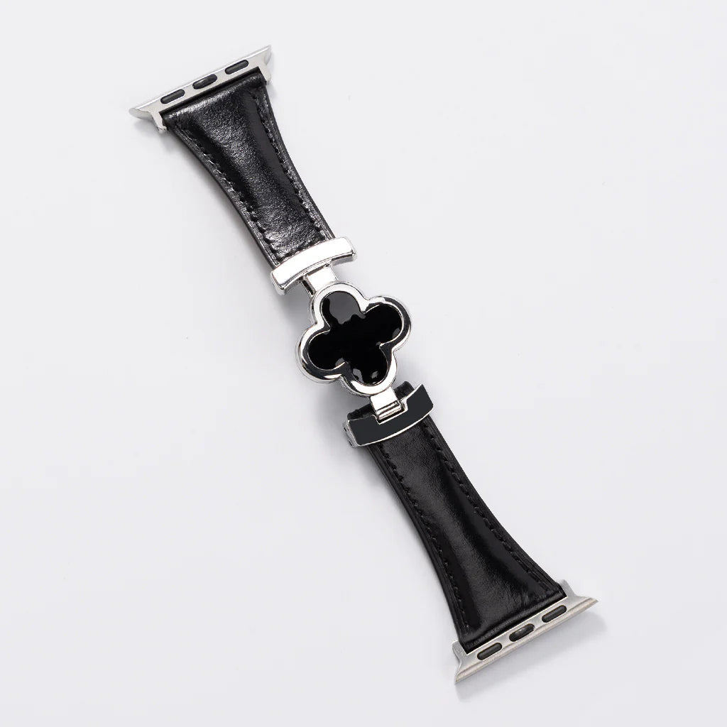 Lucky Flower Leather Strap For Apple Watch