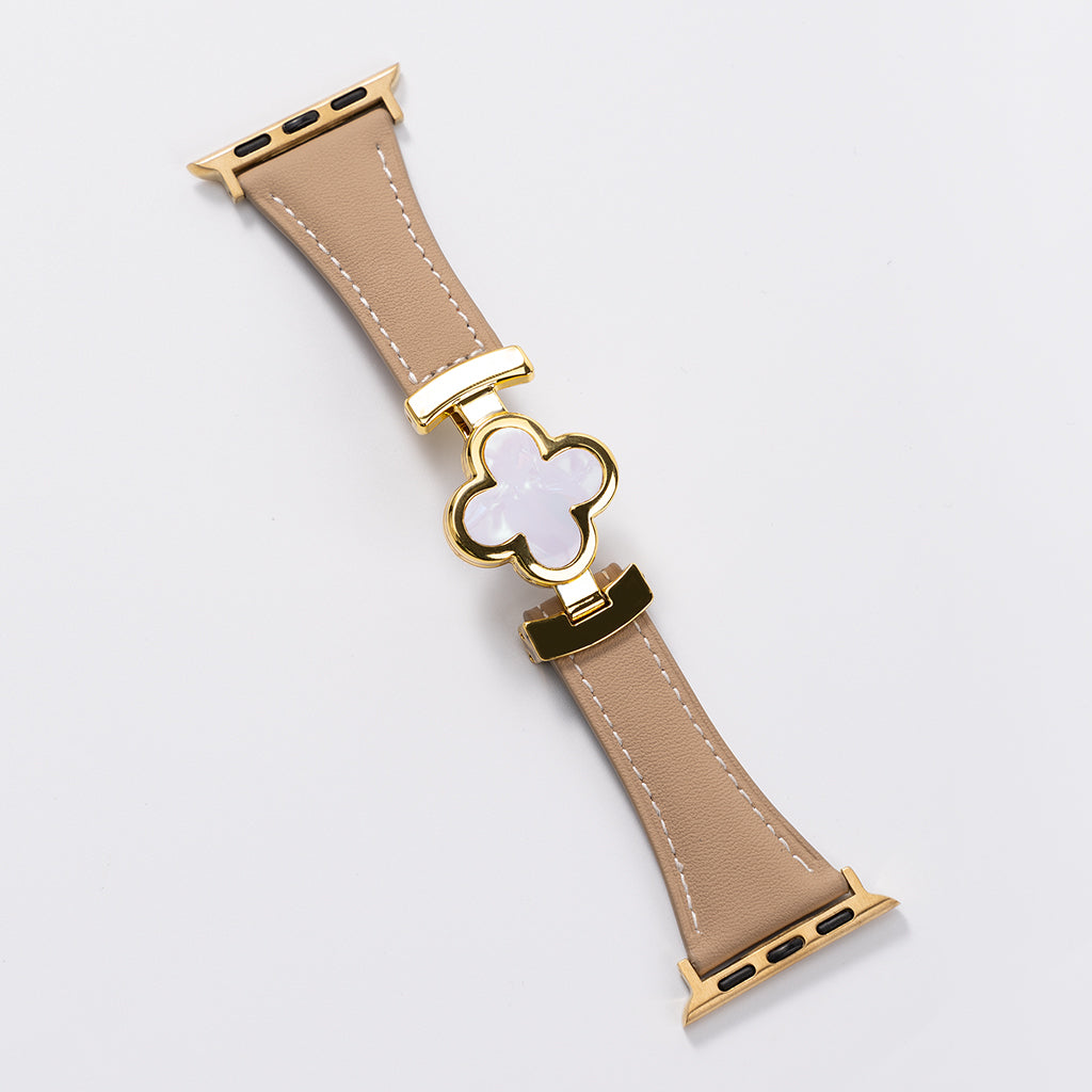 Lucky Flower Leather Strap For Apple Watch