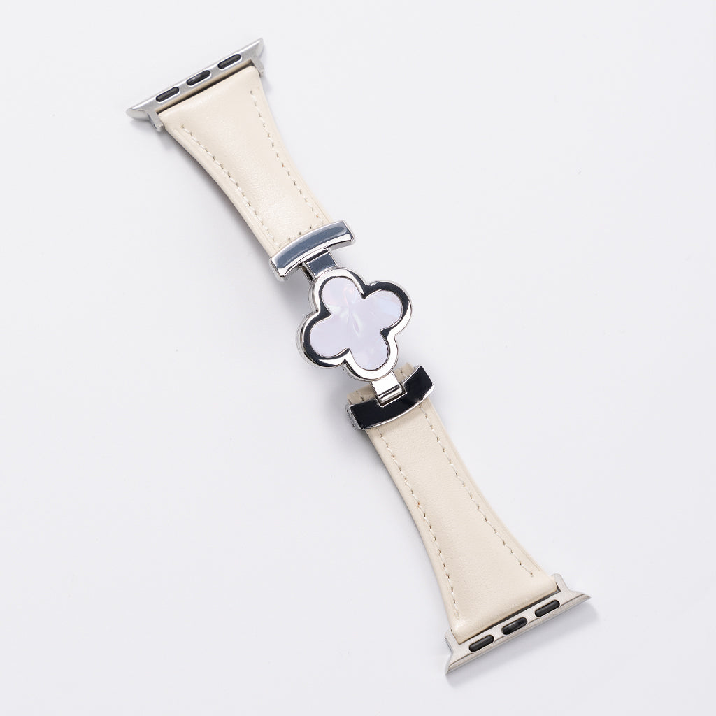 Lucky Flower Leather Strap For Apple Watch