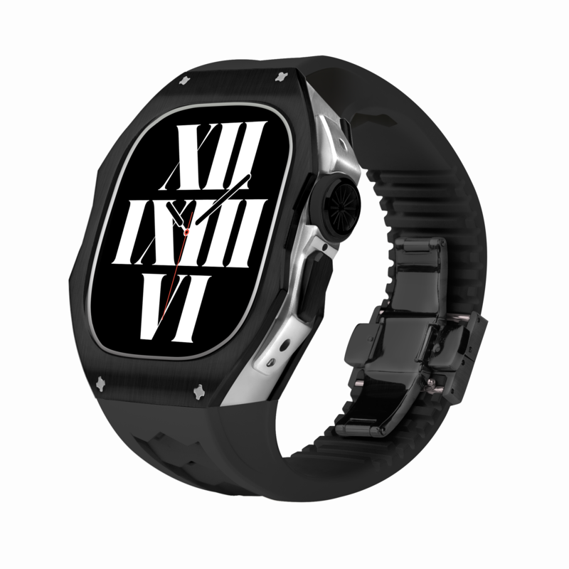 RM808 Fluororubber Band Titanium Case Retrofit Kit For Apple Watch