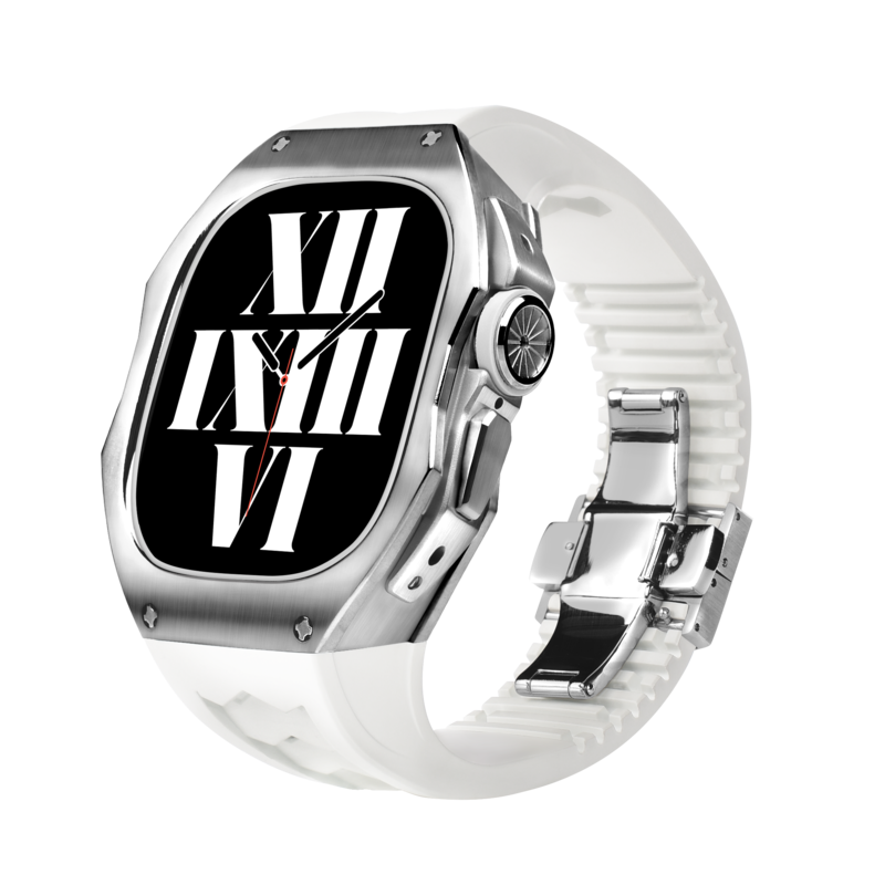 RM808 Fluororubber Band Titanium Case Retrofit Kit For Apple Watch