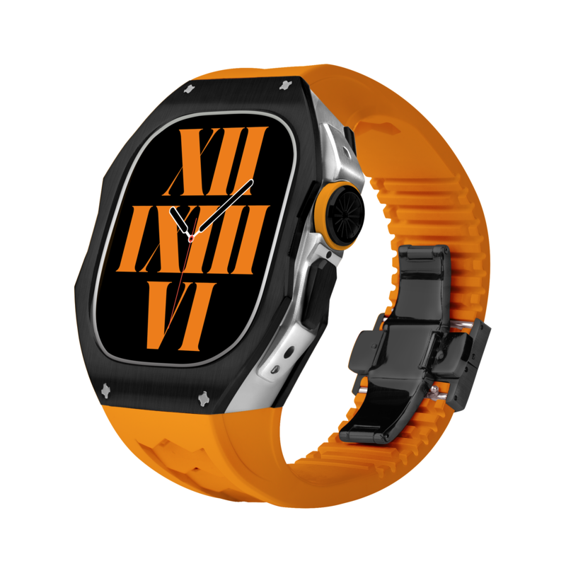 RM808 Fluororubber Band Titanium Case Retrofit Kit For Apple Watch