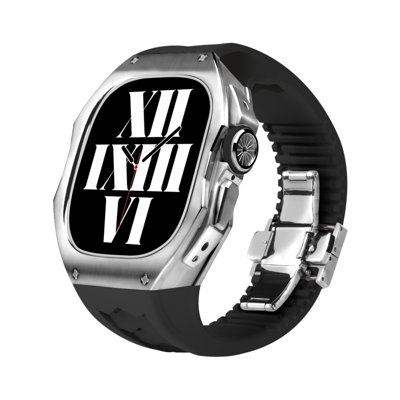 RM808 Fluororubber Band Titanium Case Retrofit Kit For Apple Watch