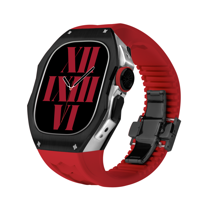RM808 Fluororubber Band Titanium Case Retrofit Kit For Apple Watch
