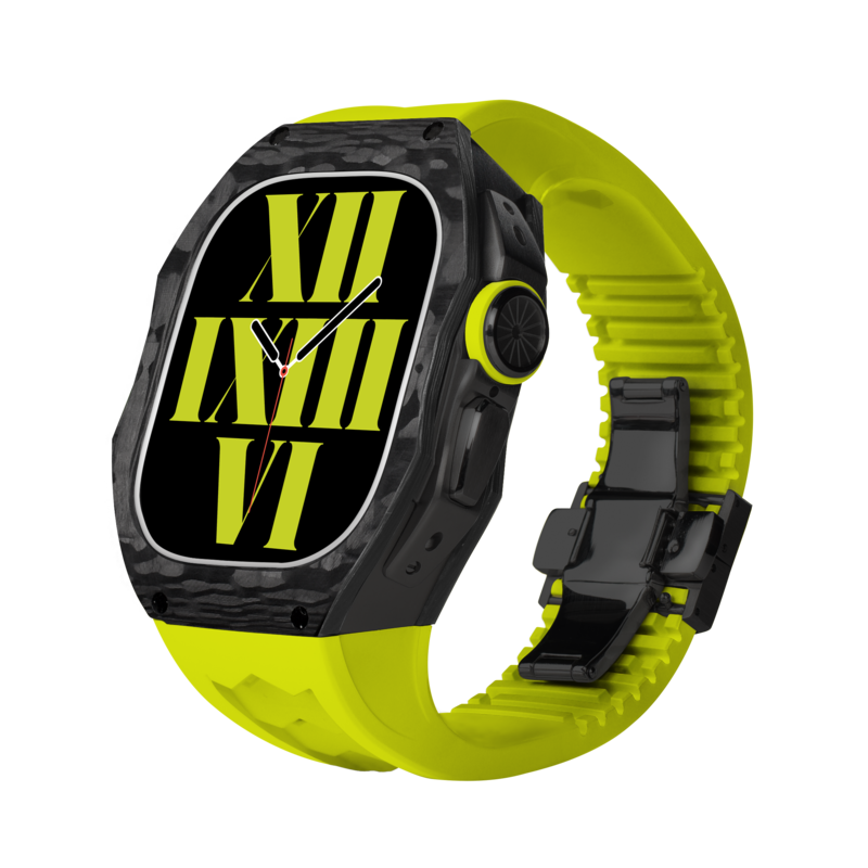 RM808 Fluororubber Band Carbon Fiber Case Retrofit Kit For Apple Watch
