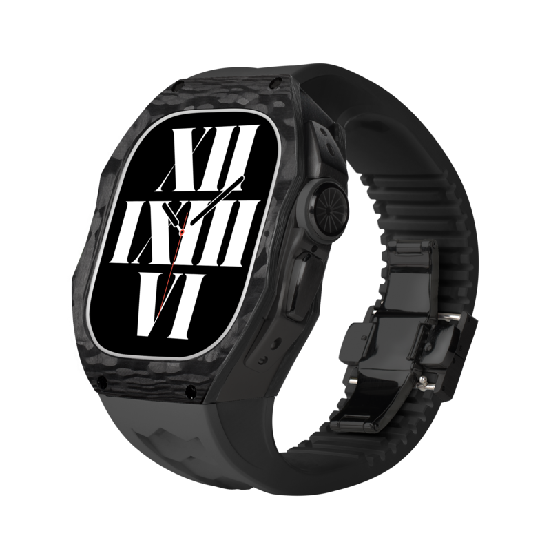 RM808 Fluororubber Band Carbon Fiber Case Retrofit Kit For Apple Watch