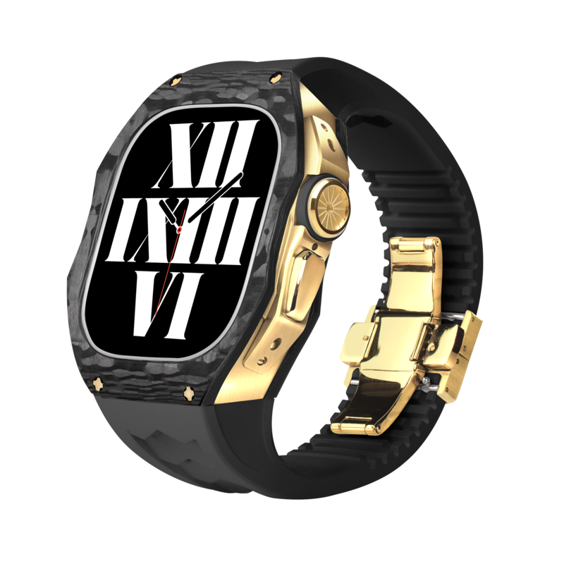 RM808 Fluororubber Band Carbon Fiber Case Retrofit Kit For Apple Watch