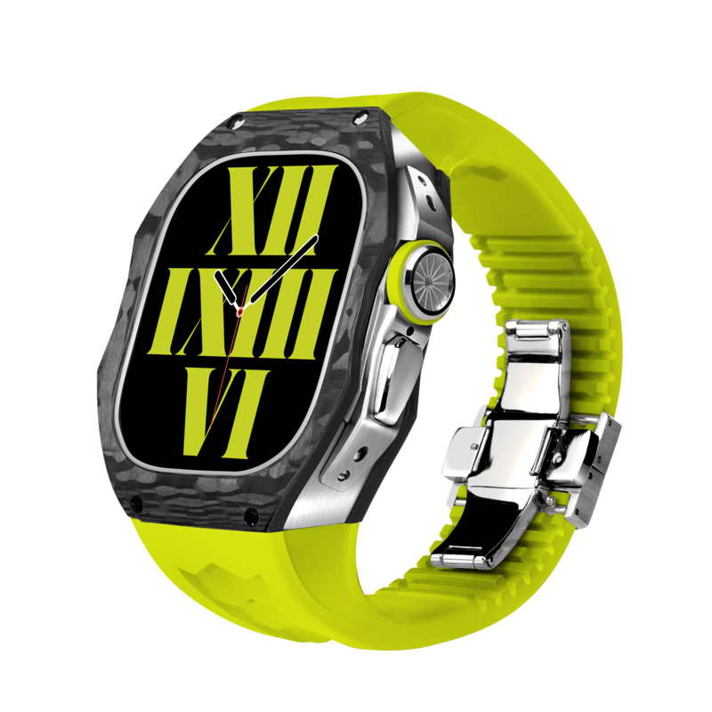 RM808 Fluororubber Band Carbon Fiber Case Retrofit Kit For Apple Watch