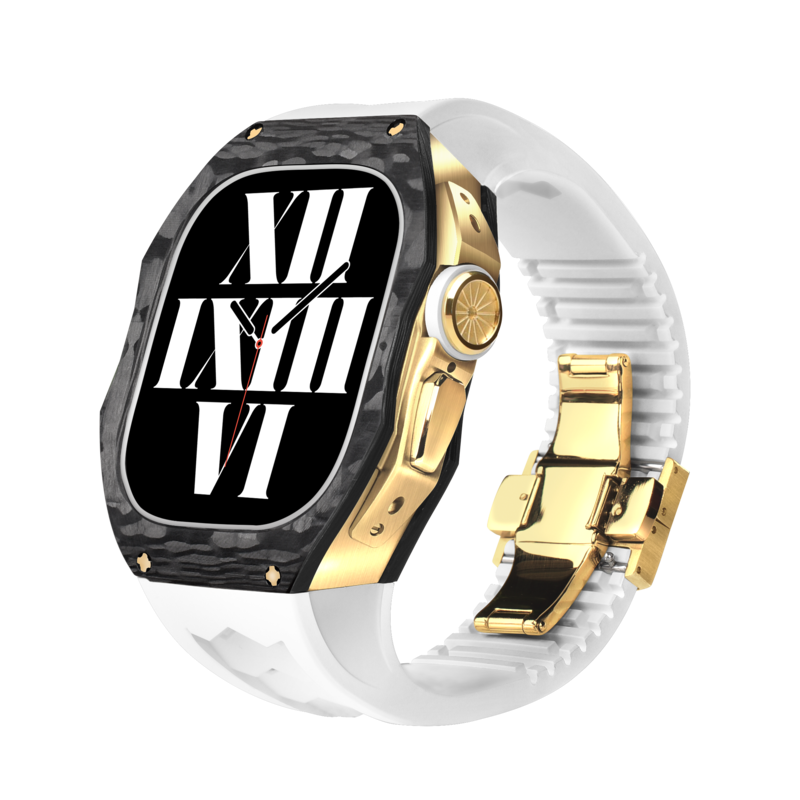RM808 Fluororubber Band Carbon Fiber Case Retrofit Kit For Apple Watch