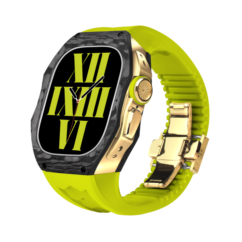 RM808 Fluororubber Band Carbon Fiber Case Retrofit Kit For Apple Watch
