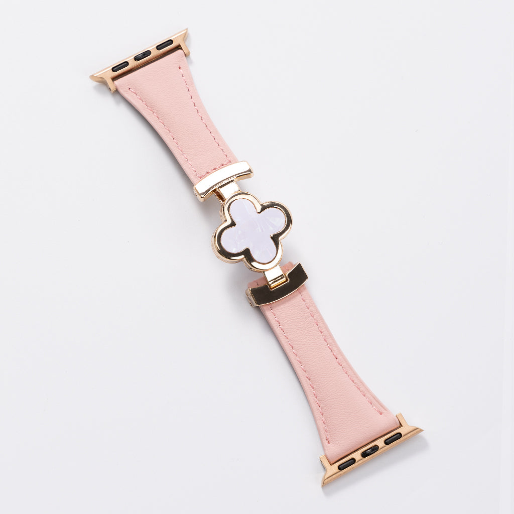 Lucky Flower Leather Strap For Apple Watch