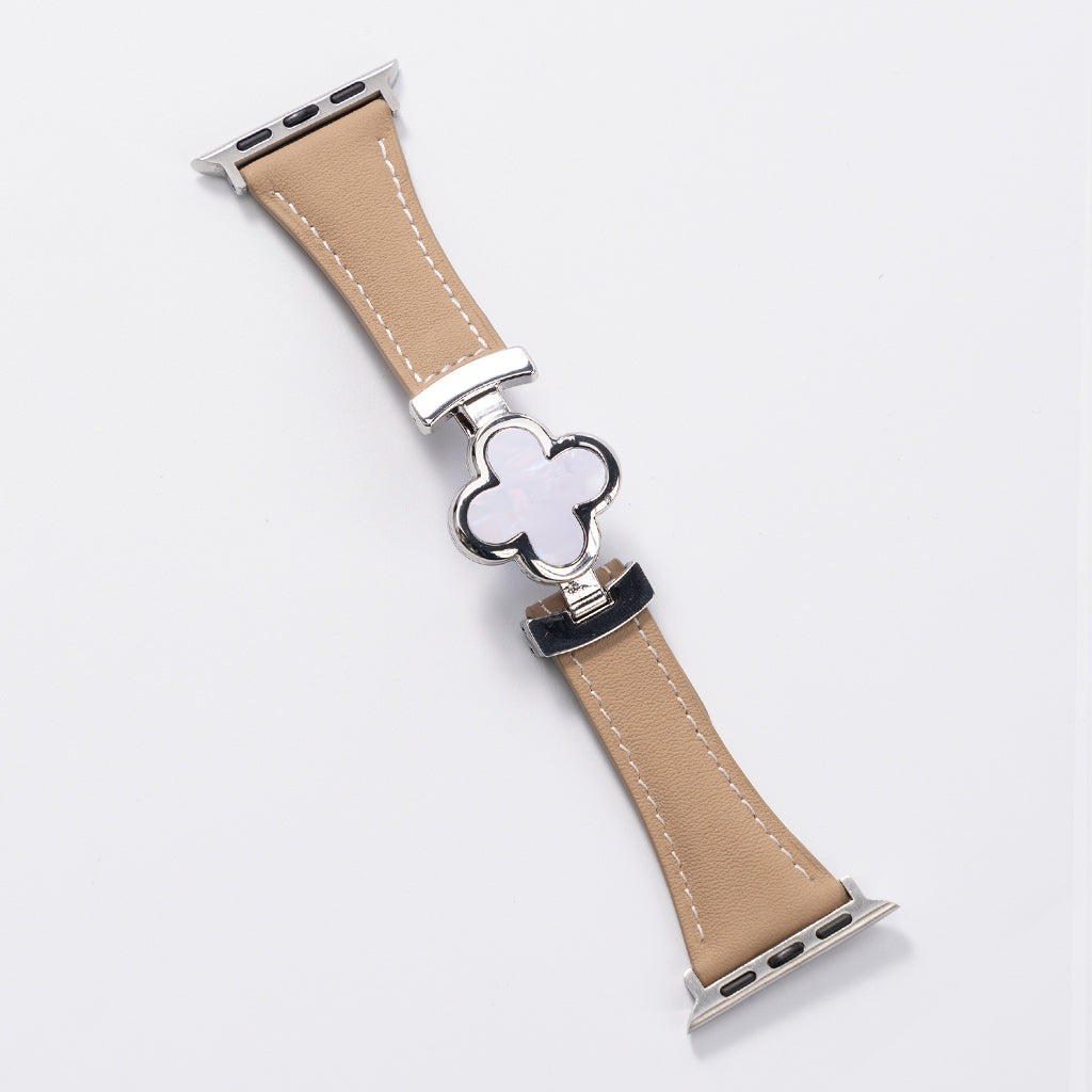 Lucky Flower Leather Strap For Apple Watch