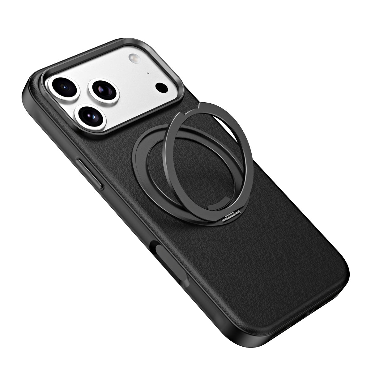 Leather MagSafe Case with 360° Ring Stand