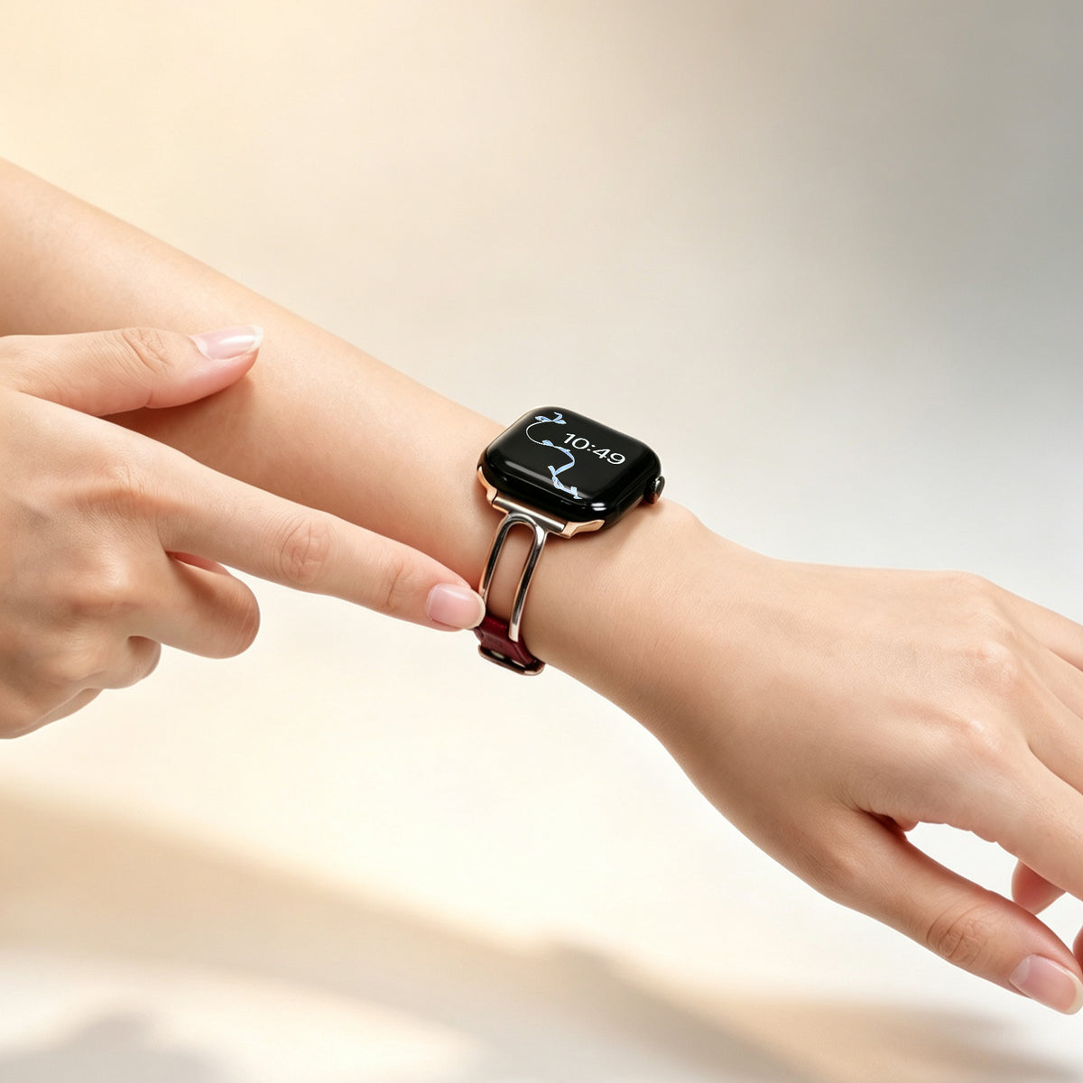 Aura Slim Leather Apple Watch Strap