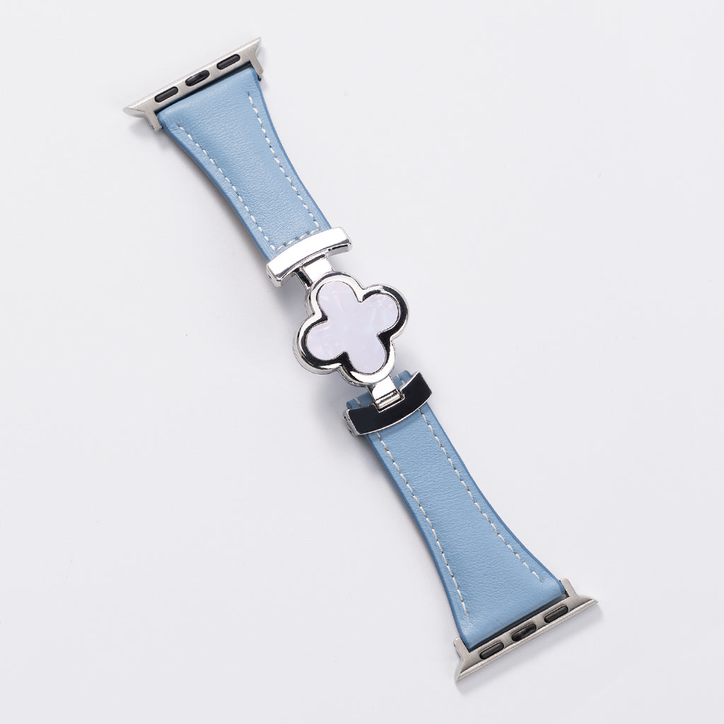 Lucky Flower Leather Strap For Apple Watch