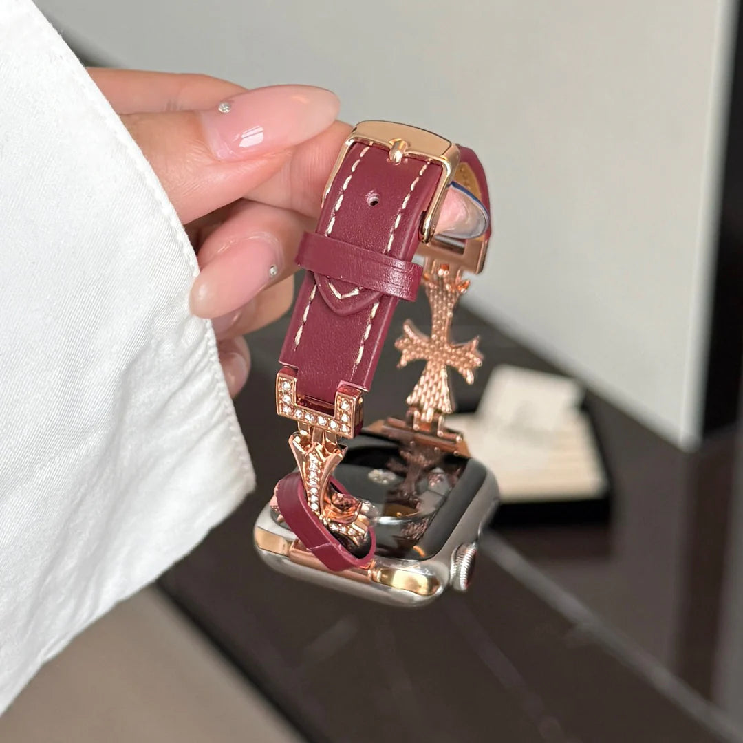 Queen Leather Apple Watch Strap