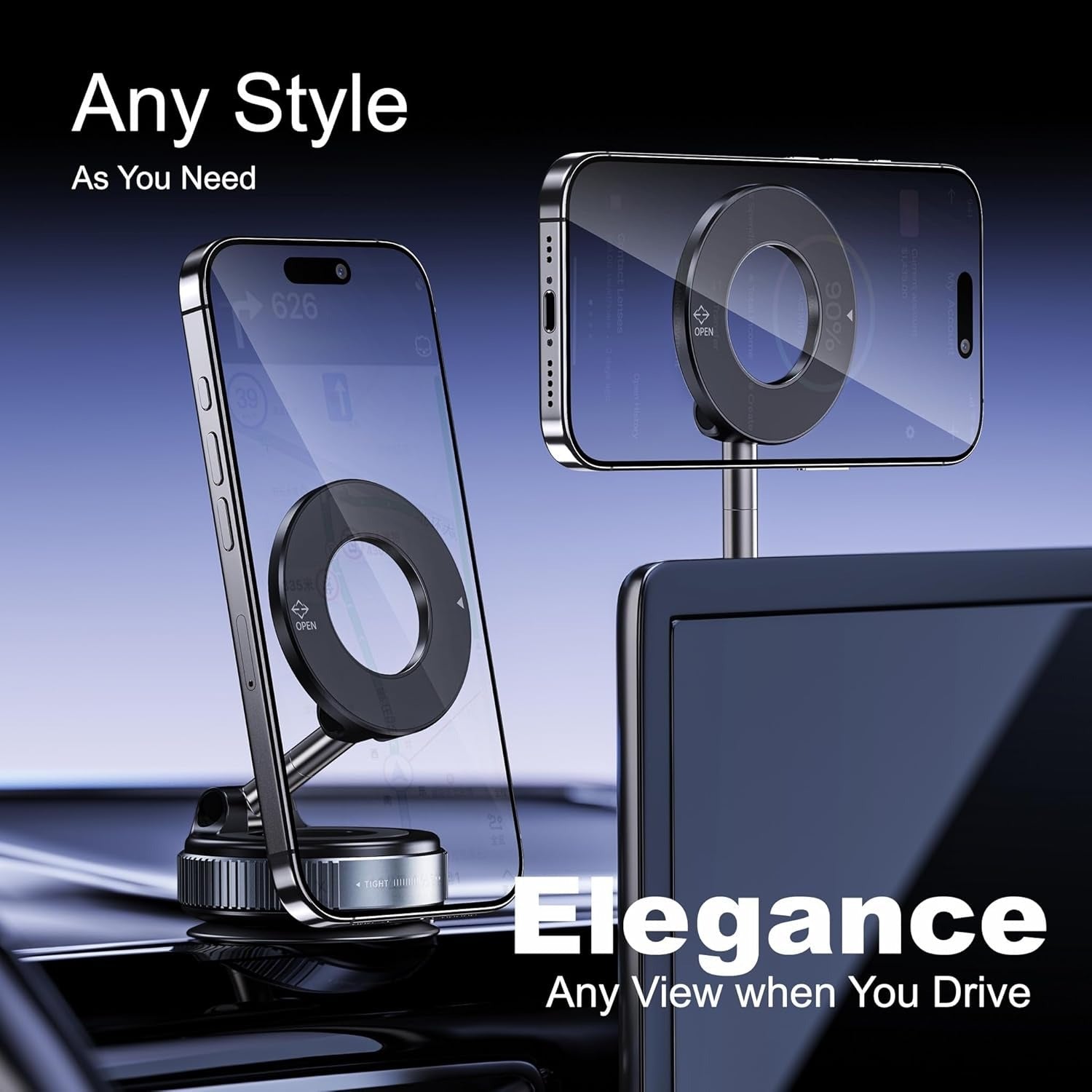 Folding Magnetic Car Mount