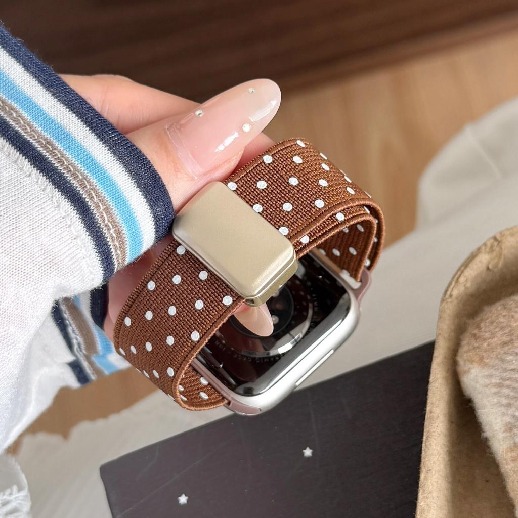 Cute Polka Dot Magnetic Nylon Strap for Apple Watch