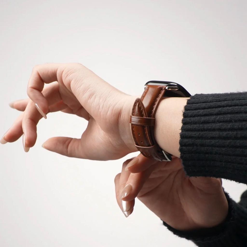 Retro Leather Apple Watch Strap