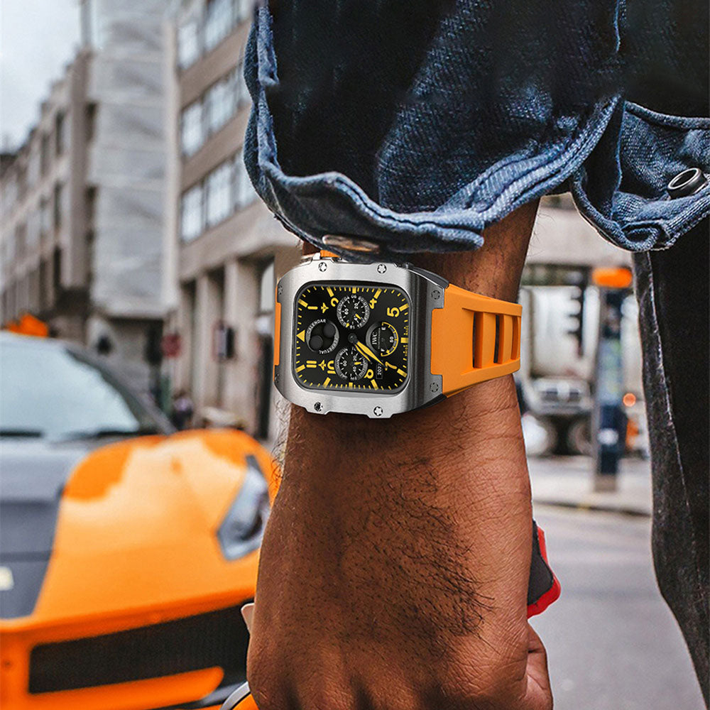 RM Series Fluororubber Band Titanium Case Retrofit Kit For Apple Watch