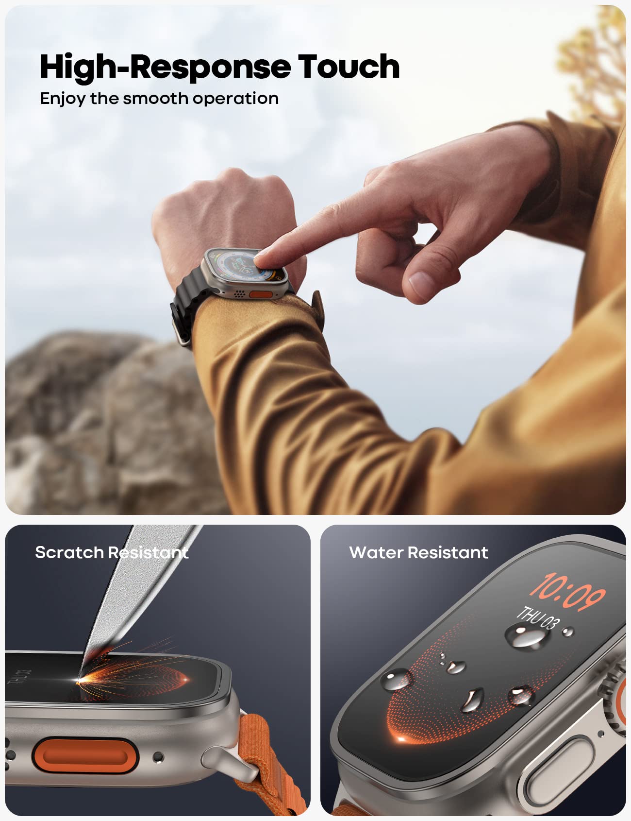 Titanium Screen Protector for Apple Watch Ultra