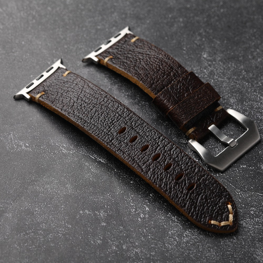 Handmade Vintage Leather Strap For Apple Watch