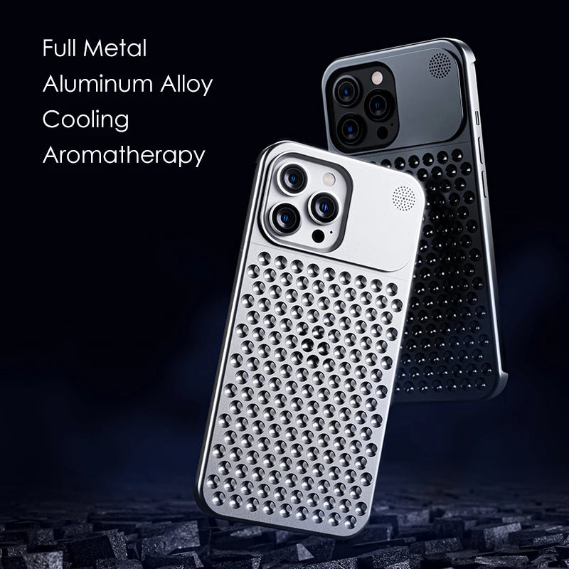 Metal Titanium Aluminum alloy Borderless Protective Case For iPhone