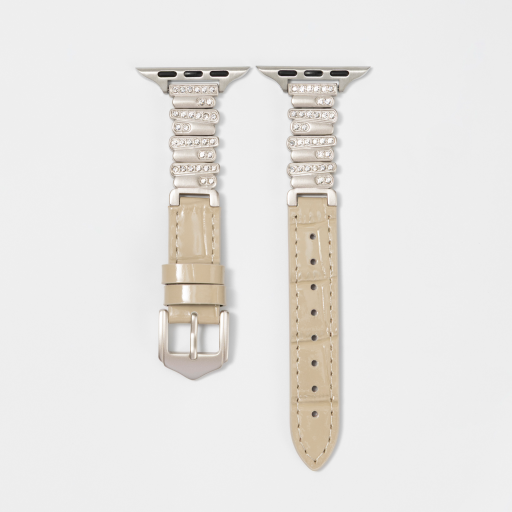 Hathor Bamboo-Embossed Leather Apple Watch Strap
