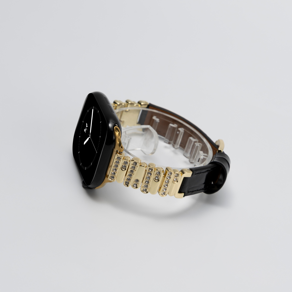 Hathor Bamboo-Embossed Leather Apple Watch Strap