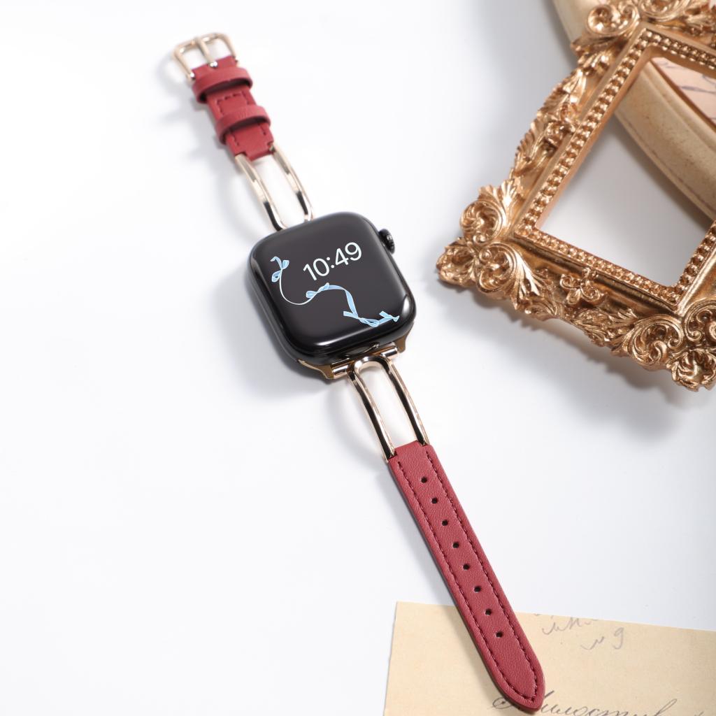 Aura Slim Leather Apple Watch Strap