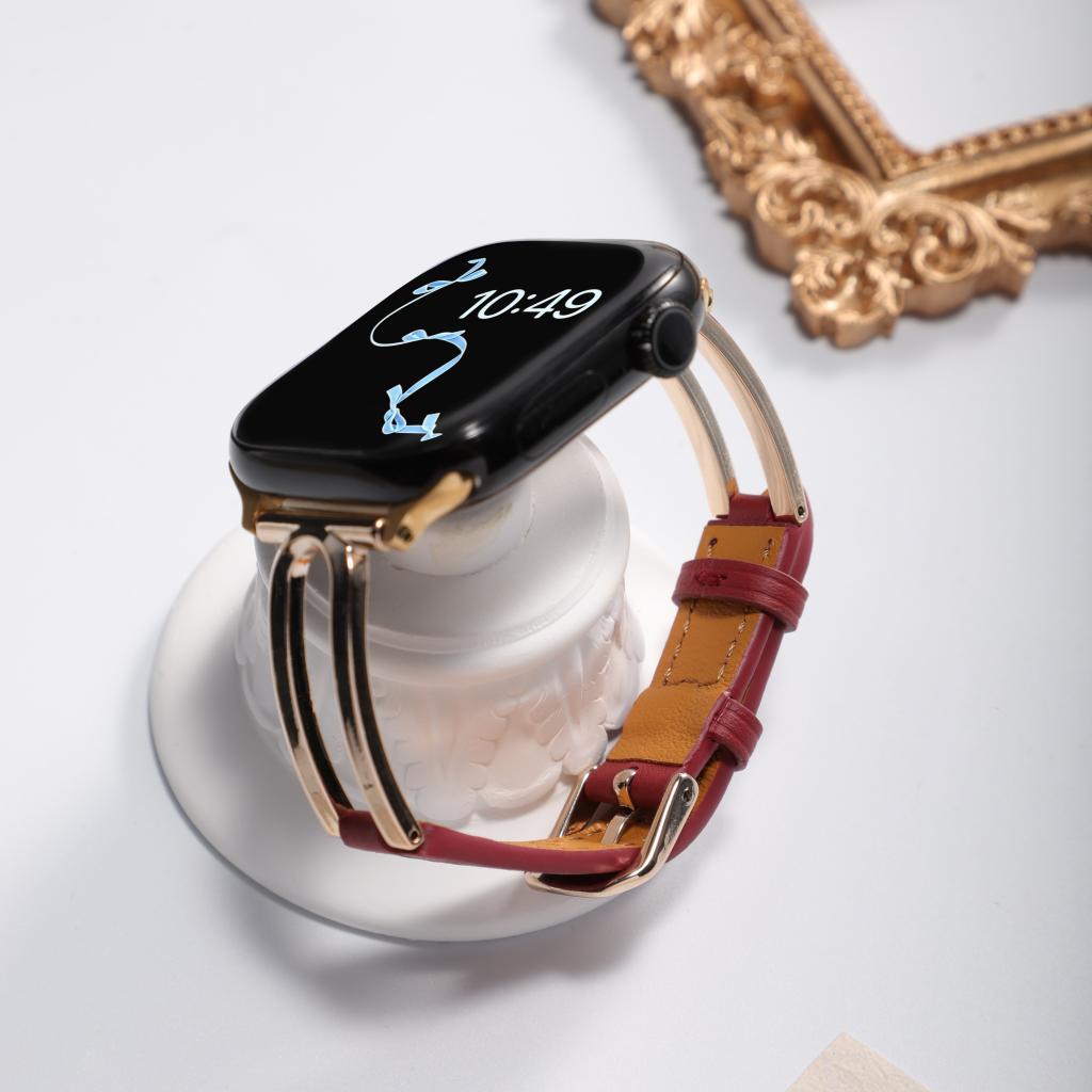 Aura Slim Leather Apple Watch Strap