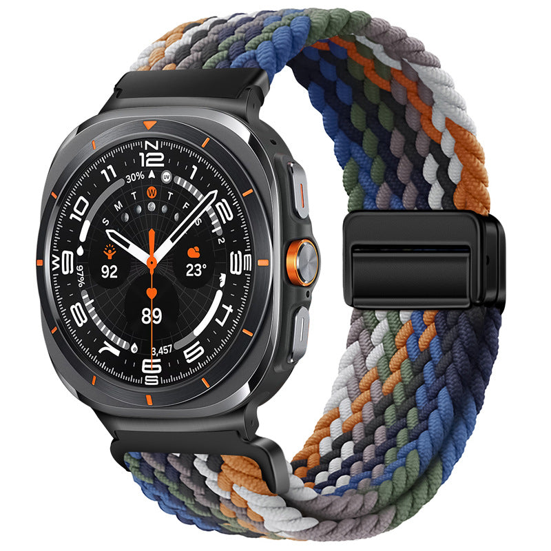 Magnetic Woven Nylon Loop Strap For Samsung Watch 7 Ultra