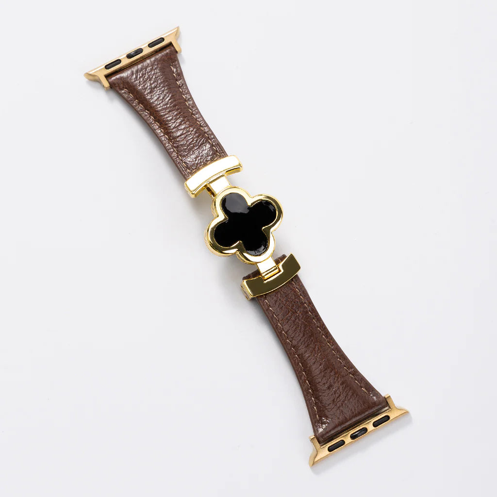 Lucky Flower Leather Strap For Apple Watch