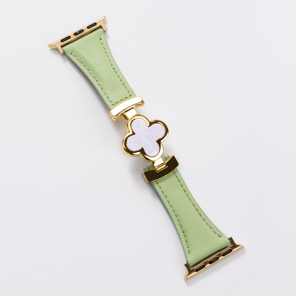 Lucky Flower Leather Strap For Apple Watch
