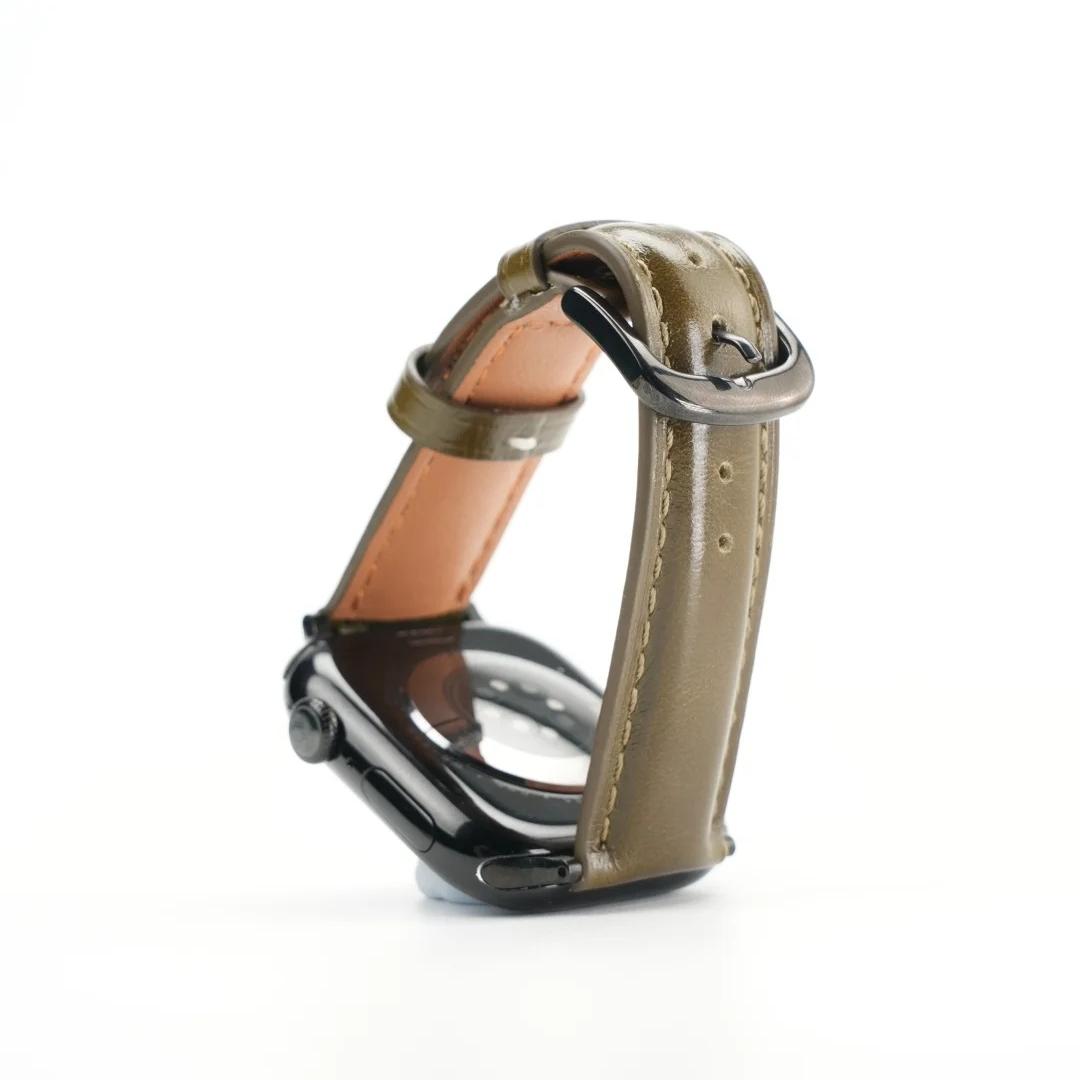 Retro Oil-Wax Leather Apple Watch Strap