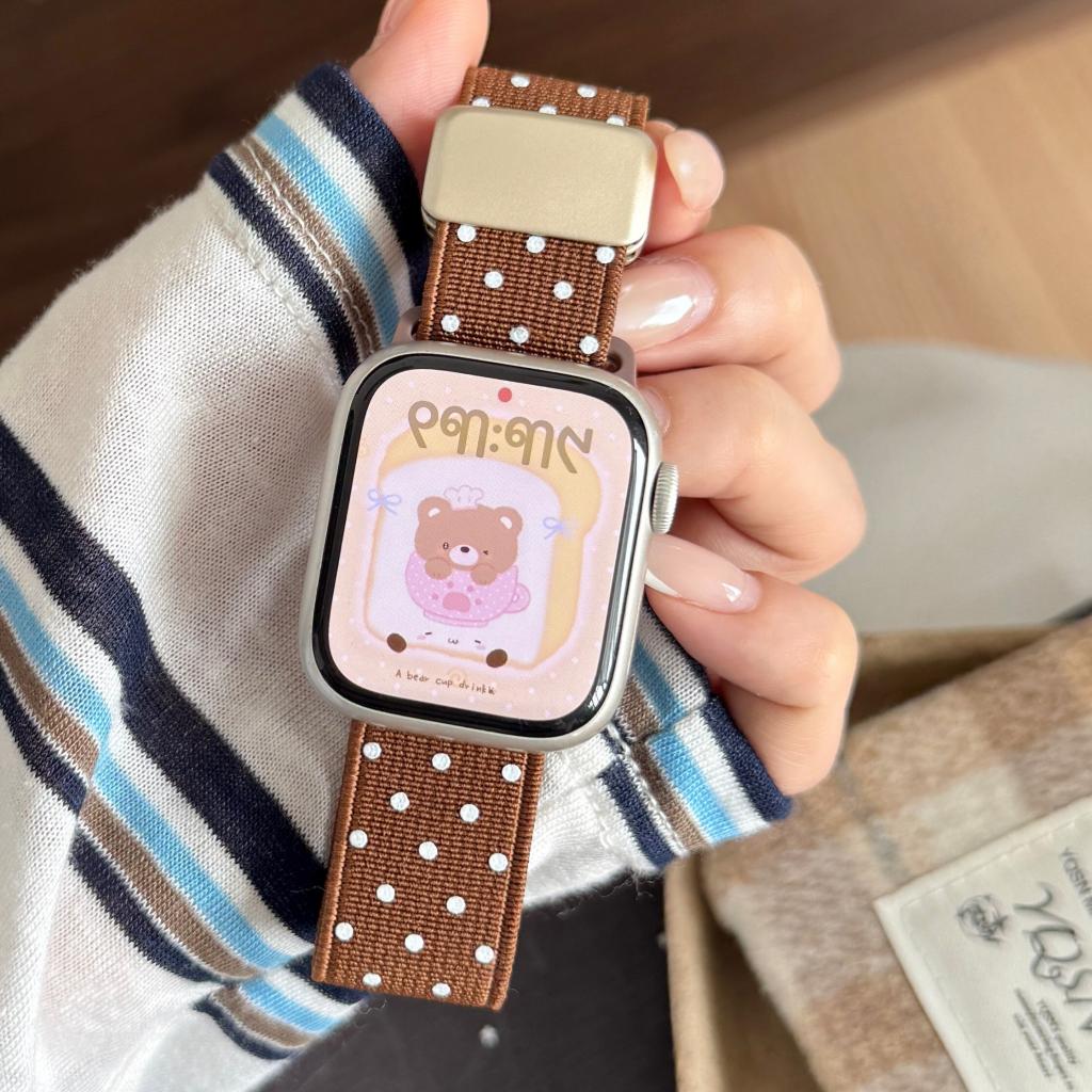 Cute Polka Dot Magnetic Nylon Strap for Apple Watch