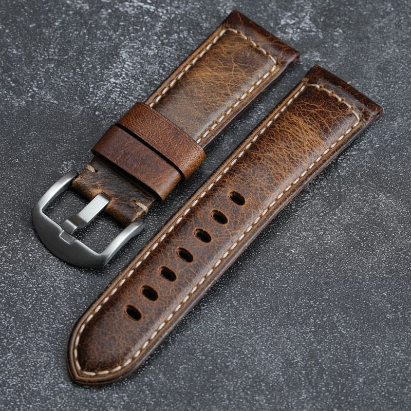 Handmade Vintage Waxed Leather Strap