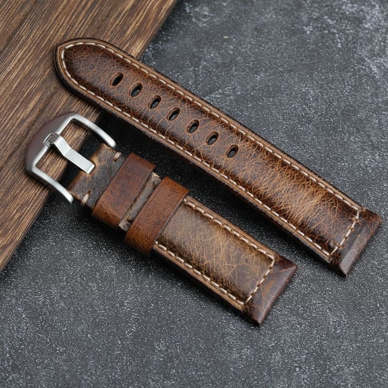 Handmade Vintage Waxed Leather Strap