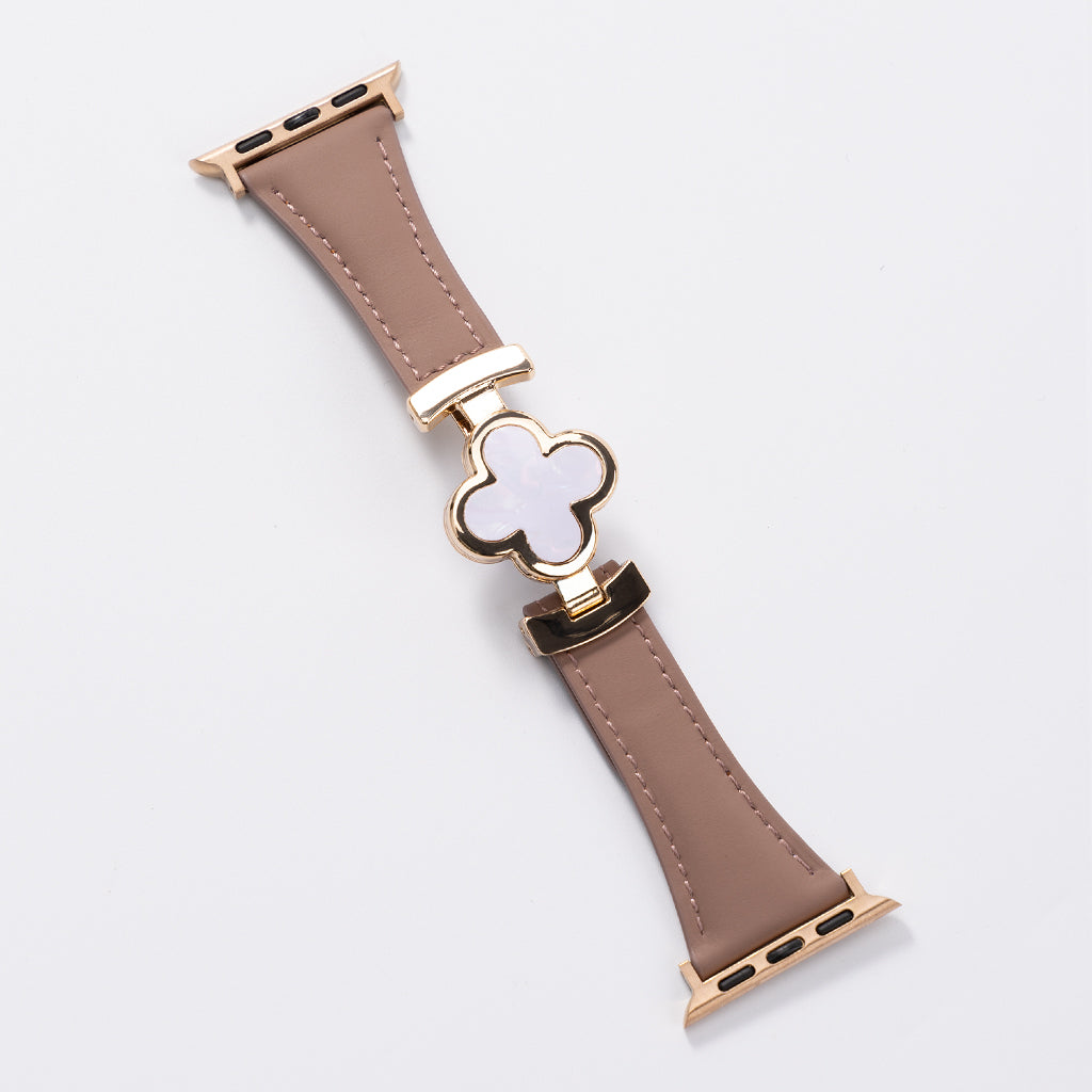 Lucky Flower Leather Strap For Apple Watch