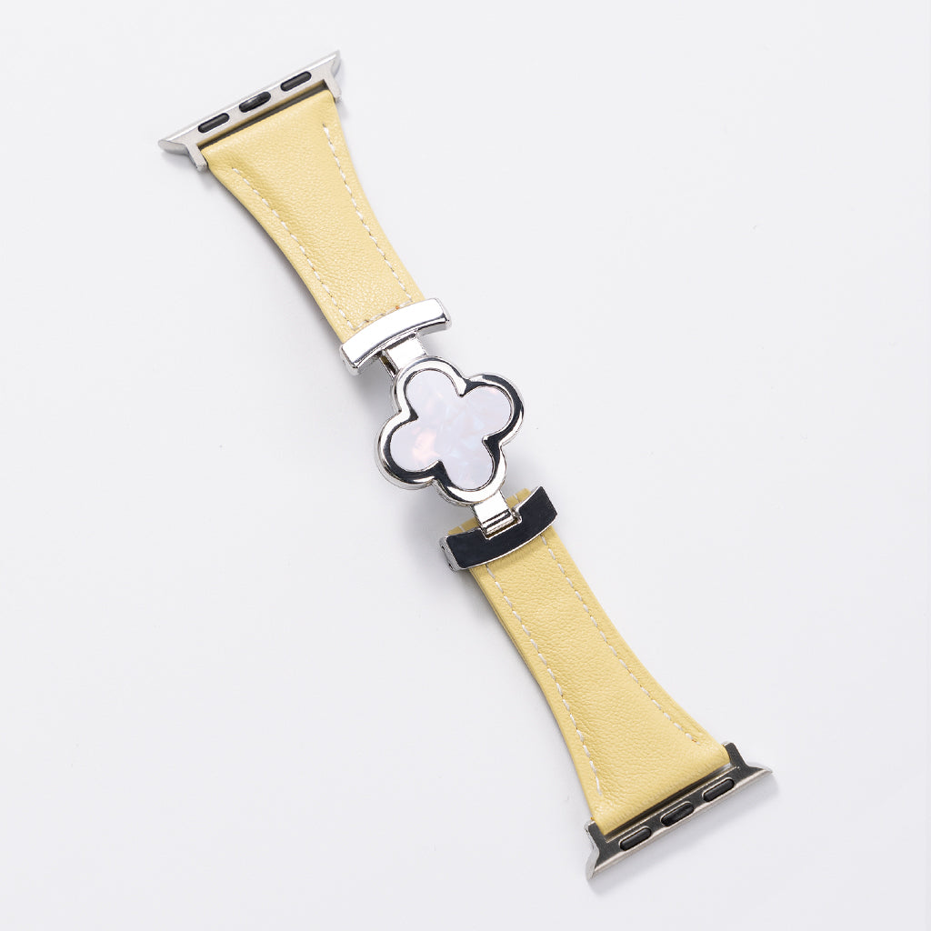 Lucky Flower Leather Strap For Apple Watch