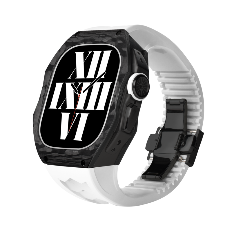 RM808 Fluororubber Band Carbon Fiber Case Retrofit Kit For Apple Watch