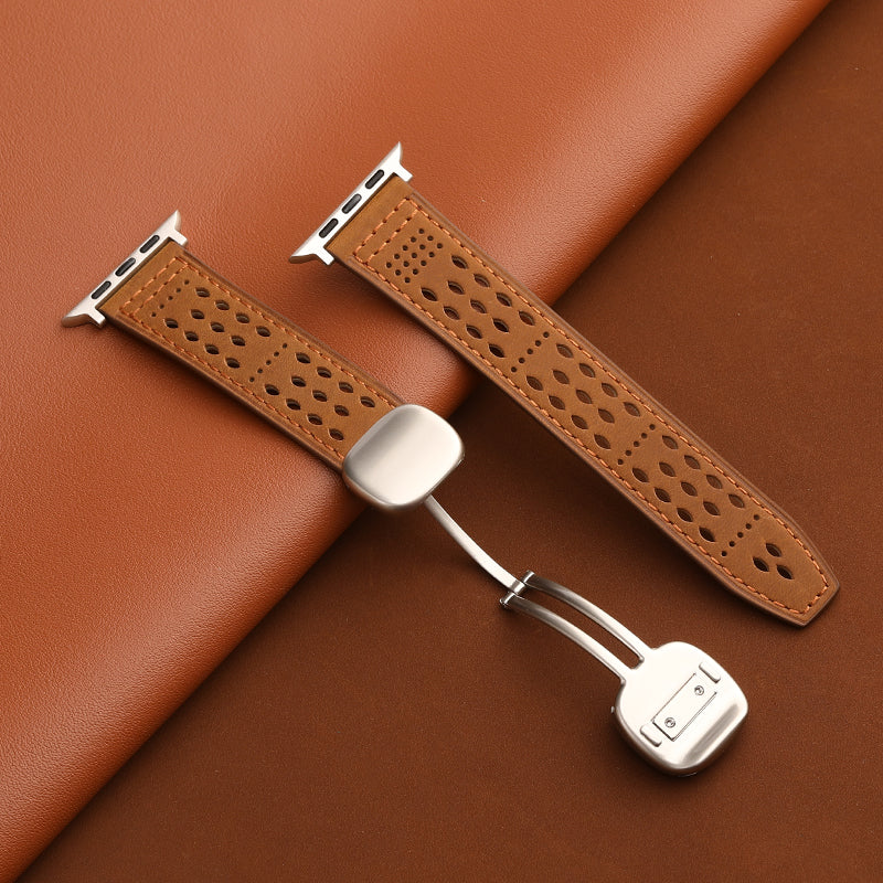 Breathable Leather Strap For Apple Watch