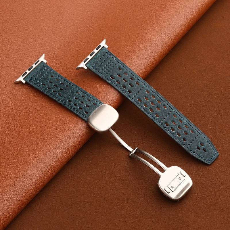Breathable Leather Strap For Apple Watch