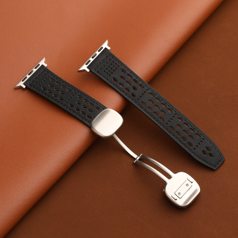 Breathable Leather Strap For Apple Watch